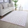 Vision Plux 3D tapis poils ras rectangle 140x200cm rose