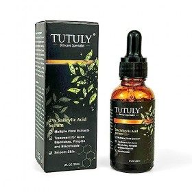 TUTULY Sérum à lacide salicylique avec niacinamide et acide hyaluronique - Formule exfoliante, hydratante et éclaircissante ...