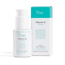 colibri skincare VITAMIN A SERUM 30 ml - Sérum visage au rétinol, rétinal et bakuchiol contre les signes de vieillissement 