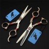 KOAIEZ 6,0 Pouces Gold 440C Salon Professionnel Barber Barber Ciseaux De Coiffure, Outils De Cisaillement De Coiffure De Coup