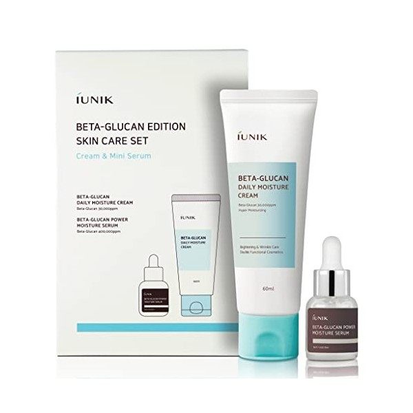 iUNIK BETA-GLUCAN EDITION SKINCARE SET Cream&Mini Serum Crème Jour et Nuit
