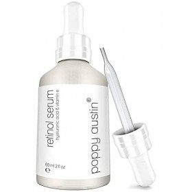 Poppy Austin Serum Retinol 2,5% - 60ml - Bio, Vegan, & Sans Cruauté - Retinol Serum Visage, Vitamine E, Acide Hyaluronique, H...
