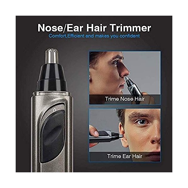 KRASS Tondeuse Nez Et Oreilles pour Homme Tondeuse Nez Électrique Portable IPX7 Lames en Acier Inoxydable Étanches Adaptées À