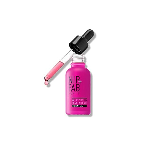 Nip + Fab Salicylic Acid Concentrate Extreme 2% | Sérum à lAcide Salicylique | Niacinamide | Acide BHA | Vitamine B3 | Lissa