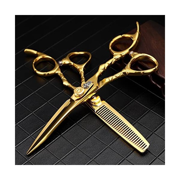 Ciseaux de coiffeur Ciseaux de coupe de cheveux, 6,0 pouces Ciseaux professionnels Coupe de cheveux Ciseaux de coiffure Set A