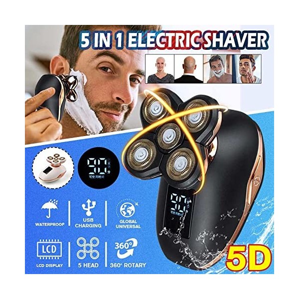 Rasoir électrique pour hommes, têtes flottantes, rasoir électrique rechargeable pour hommes, tondeuse à barbe pour hommes, to