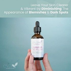 Eva Naturals Sérum Visage à lAcide Azelaique 10% - Sérum Acide Hyaluronique Visage et Acide Azélaïque - Sérum Niacinamide - ...