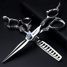 KOAIEZ 6,0 Pouces 440C en Acier Inoxydable Barber Ciseaux De Coiffure, Outils Professionnels De Cisaillement De Coiffure Cis