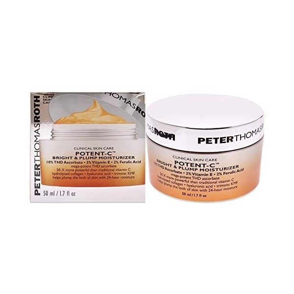 Peter Thomas Roth Potent-C Crème Hydratante Eclaircissante/Repulpante, 50 ml Crème Jour et Nuit