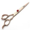 Ciseaux pour Animaux de Compagnie Ciseaux de 6 Pouces 440c Japon Haute dureté Rose Or Coiffeur Ciseaux et Ultra - Mince Profe