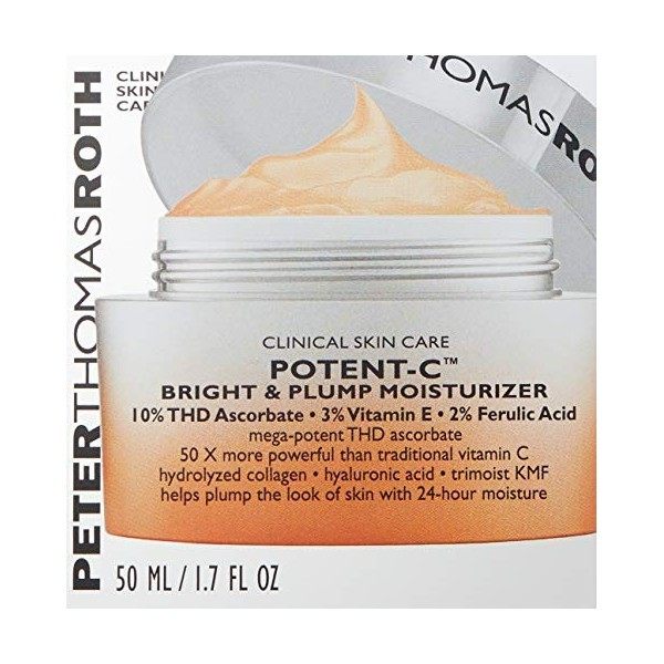 Peter Thomas Roth Potent-C Crème Hydratante Eclaircissante/Repulpante, 50 ml Crème Jour et Nuit