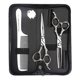 HAOTING Ciseaux à Cheveux en Acier Inoxydable 6"Ciseaux de Coiffure Professionnels Japon 440C Tondeuse à Cheveux, fournit Un 