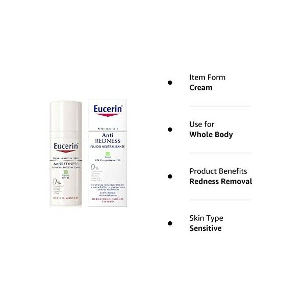Eucerin Anti-Redness Concealing Day Cream - SPF25 50ml Crème Jour et Nuit