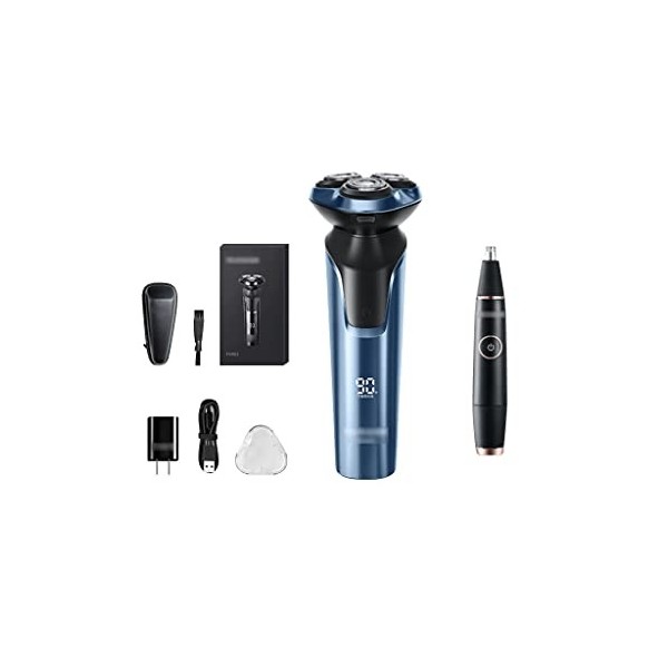 JUEMISSA Rasoir Rasoir à Barbe électrique pour Hommes Rasoir Rechargeable Coupe-chaume Rasoir Facial Color : E, S : 16.5 * 6