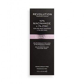 Revolution Skincare London, 10% Niacinamide and 1% Zinc Blemish & Pore, Sérum, Super-dimensionné, 60ml Crème Jour et Nuit