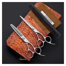 Ciseaux de coiffure Ensemble doutils de coupe de cheveux de 6,0 pouces, ciseaux de coiffure à poignée en forme de main, cise