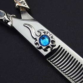 Ciseaux de coupe de cheveux, 6 pouces professionnels 440c ciseaux de cheveux coupe salon de coiffure ciseaux amincissants inc...