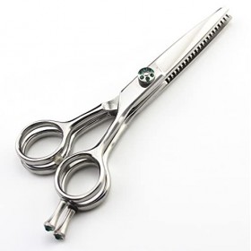 Ciseaux de coupe de cheveux, 5,5 pouces 440c 2 en 1 coupe + amincissement ciseaux à cheveux multi-lames cisailles tondeuse à ...
