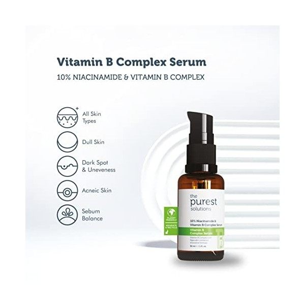 The Purest Solutions Vitamin B Complex Serum Niacinamide 10% + Vitamin B Complex - Anti-Sensitization, Anti-Redness, Restor
