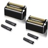 Lot de 3 lames de rechange professionnelles et coupe-feuilles pour rasoir BaBylissPRO Barberology double aluminium, compatibl...