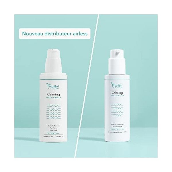 colibri skincare CALMING MOISTURIZER 80ml - Crème hydratante visage - Crème anti-rides femme riche avec acide hyaluronique C...
