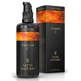 Serum Vitamine C + Acide Hyaluronique BIO 100ml - Serum Visage Illuminateur de Teint - Anti Taches & Hydratant pour une Peau ...