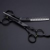 440c 6 pouces Hyun noir ciseaux de Salon de coiffure coupe ciseaux de coiffeur ciseaux amincissants ciseaux de coiffure