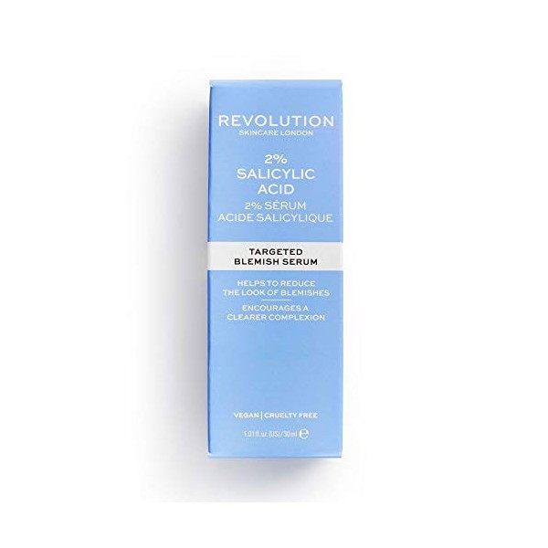 Revolution Skincare London, sérum anti-imperfections à 2% dacide salicylique BHA, 30ml