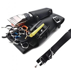 LEIGE Ciseaux en Cuir Sac de Poche à Outils de Coiffure avec Ceinture Amovible Coiffeur Ciseaux de Ciseaux de Coiffure