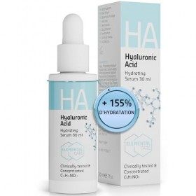 +155% d Hydratation de la Peau en 1h, Acide Hyaluronique Serum Visage 30ml - Soins pour le Visage Hydratant pour un Lifting ...