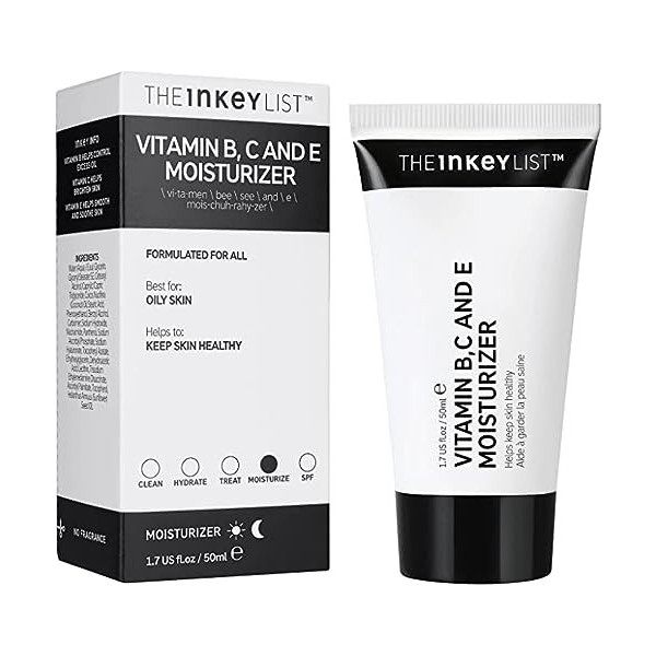 The INKEY List Vitamin B, C and E Moisturiser pour garder la peau en bonne santé 50 ml