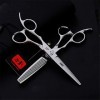 Chaomeiart Professionnel Gauche Ciseaux Main Coiffure 6.0 Set Effiler Ciseaux Plat Dents Ciseaux Salon Acier Inoxydable Adult