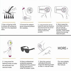 Épilation Mahcine, apaisante pour la peau effet parfait 5 Energy Gears IPL Épilation du dos Mahcine