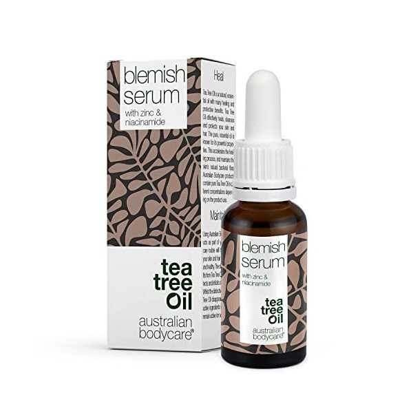 Sérum Niacinamide 10% + 1% Zinc - 30 ml | A lhuile darbre à thé | Pour boutons, points noirs et imperfections | Assure un t C...