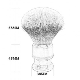 AnSafe Blaireau Fait Main Haute qualité Barbe Mousse Brosser Poignée en résine Homme Compact Brosse de Rasage Humide