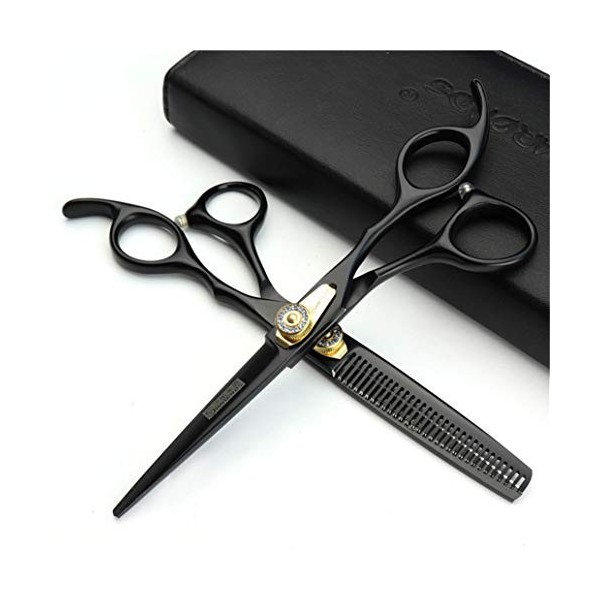 Ciseaux de coupe de cheveux professionnels de 6,0 pouces - Ciseaux à effiler for coiffure Salon de coiffure Ensemble de toile