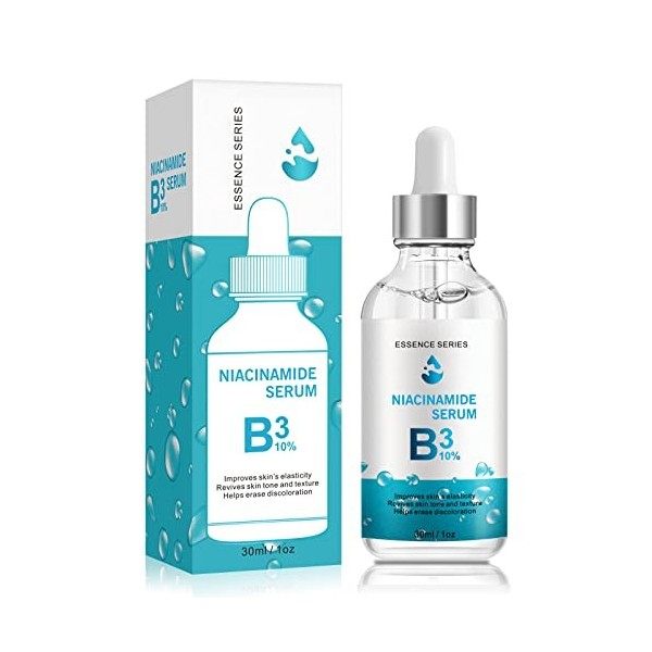 Sérum Niacinamide pour le Visage, Sérum Niacinamide 10% Sérum Hydratant Anti-Âge du Visage Essence pour la Peau avec de lAci ...
