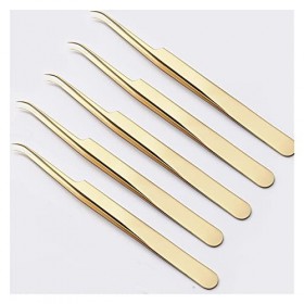 pince à épiler 5pcs Tweezers Lash Tweezers Professionnel Haute Precision En acier inoxydable Tweezers Extension de cils Pince