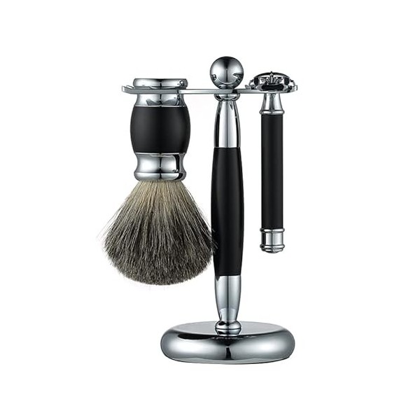 GHQYP Pratique Supports de Brosse de Rasoir pour Hommes, Porte-Couteau de Rasage de sécurité Manuel rétro Gentleman, Ensemble