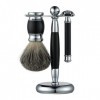 GHQYP Pratique Supports de Brosse de Rasoir pour Hommes, Porte-Couteau de Rasage de sécurité Manuel rétro Gentleman, Ensemble