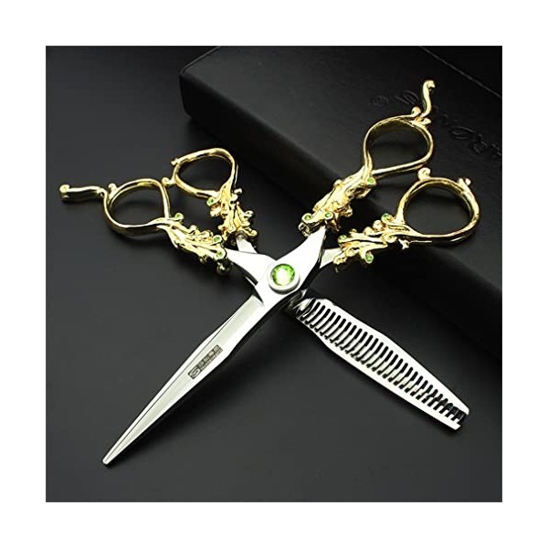 KOAIEZ Ensembles De Ciseaux De Coupe De Cheveux Professionnels Argent De 6,0 Pouces, Outils De Cisailles De Barbier en Acie