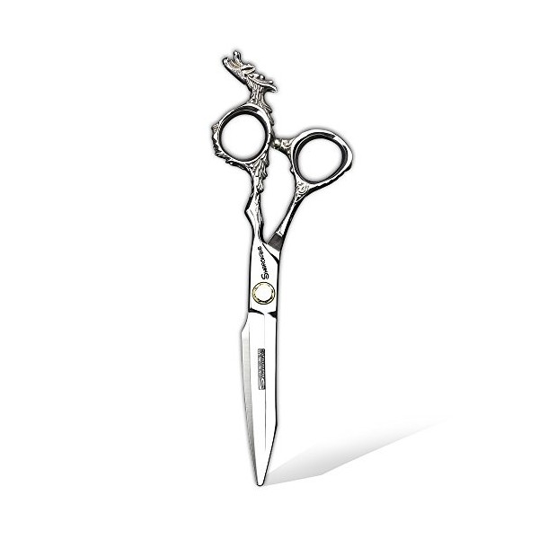 Ciseaux pour Animaux de Compagnie Argent 440c Haute dureté Ciseaux de Coiffure Professionnels tranchants 6 Pouces 17,5cm Salo