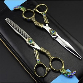 Ciseaux de coupe de cheveux, professionnels 6 haut de gamme 440c ciseaux à cheveux coupés phenix ensemble coupe barbier ma