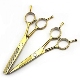 Kit de ciseaux professionnels, ciseaux de coupe de cheveux professionnels de 5,5 pouces et ensemble de cisaillement amincissa