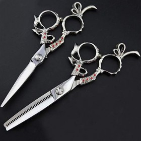 Outils de coupe des cheveux Ensemble professionnel de coiffure for coiffeur, ensemble de combinaisons délicates de cisailleme...