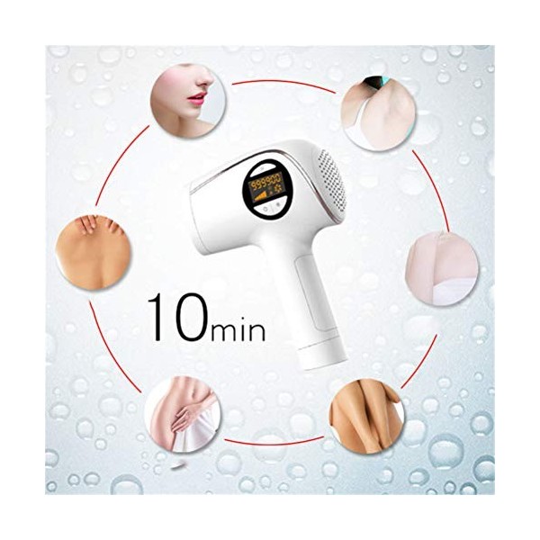 Dbtxwd Épilation permanente IPL Compresse de Glace Indolore 999,999 Flashs Épilation, Épilation Professionnelle pour Ligne de