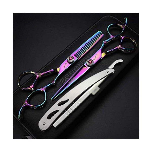 XINGYU Ciseaux de Coiffure Outil de Conception de Cheveux Ciseaux de Coiffeur Set 3Pcs