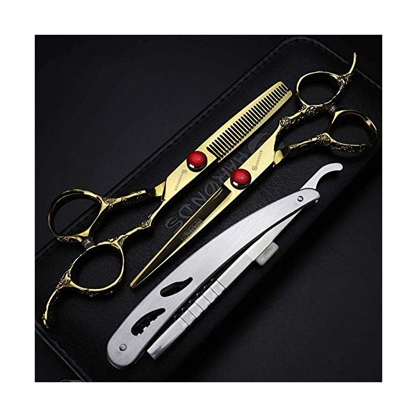 XINGYU Ciseaux à Cheveux Outils de Conception de Cheveux Ciseaux de Coiffeur Golden Set