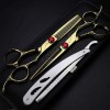 XINGYU Ciseaux à Cheveux Outils de Conception de Cheveux Ciseaux de Coiffeur Golden Set