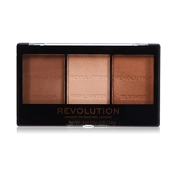 Makeup Revolution, Ultra, Sculpt & Contour Kit, Palette de Contours, Light/Med C04, 3 Ombres, 10.8g